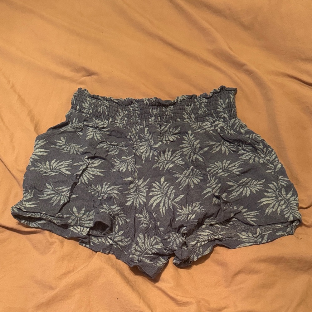 Kingston Grey Junior’s Blue Palm Printed Shorts